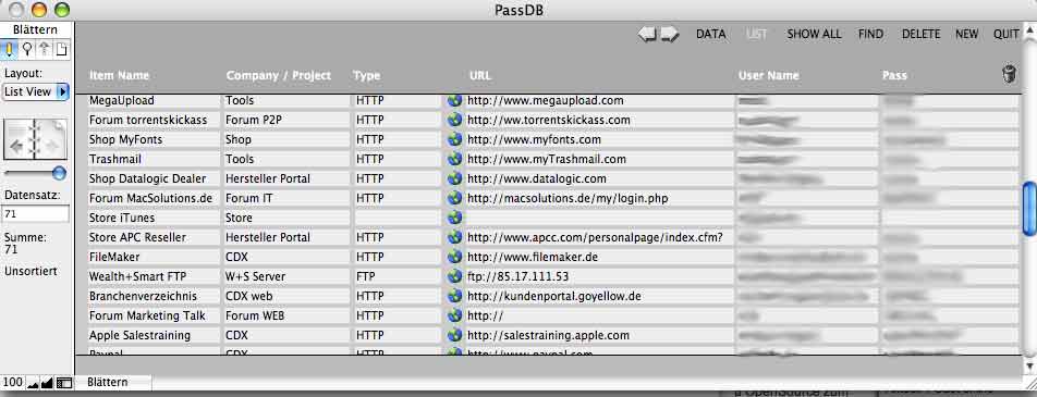 Click to view PassDB Win 1.0 screenshot