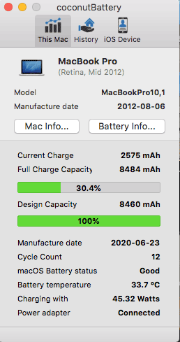 MacBook Akku Qualität nach 12 Zyklen