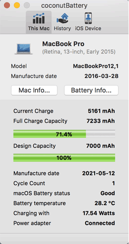MacBook Pro 13" Akku 2011 2015 A1582 High Quality