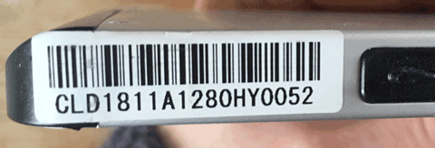 MacBook Akku Barcode Aufkleber