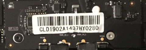 MacBook Akku Barcode Aufkleber