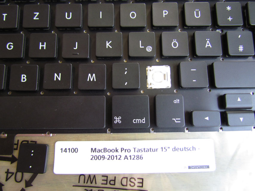 MacBook Pro Tastaturmechanik und Kappen 15 Zoll 2009 - 2012