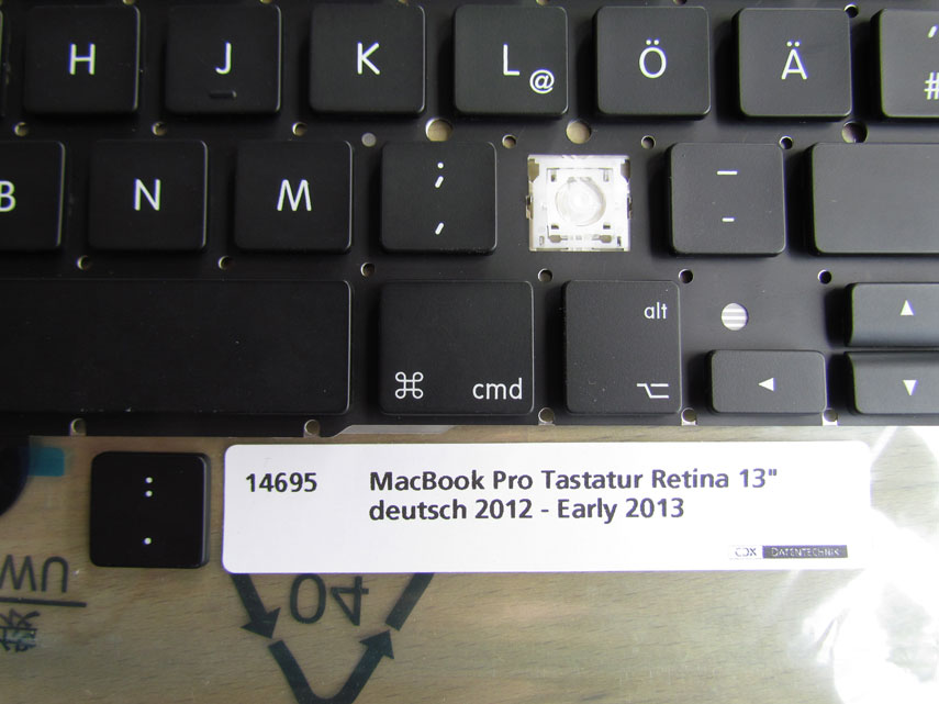 MacBook Pro Retina Tastatur 13 Zoll 2012 - 2013