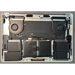 MacBook Pro Gehäuse - 15 TopCase 2016 - 2017 mit Tastatur silber A1707 Komplett