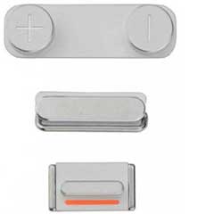 iPhone 5S / SE Side Buttons silber Original Qualität