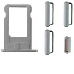iPhone 6 Side Buttons grau mit SIM Tray Erstausrüster Qualität